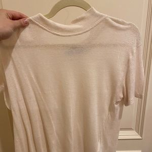 Wake Mock-Neck Short-Sleeve Linen Top